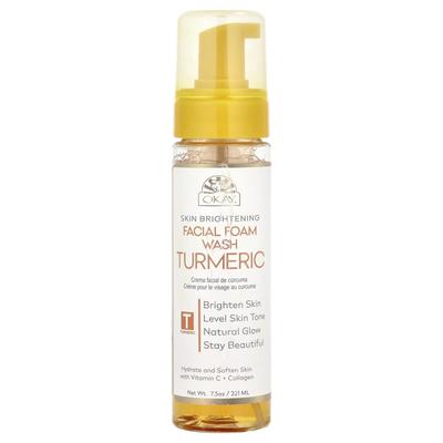 Skin Brightening Facial Foam Wash, Turmeric, 221Ml(7.5Oz)