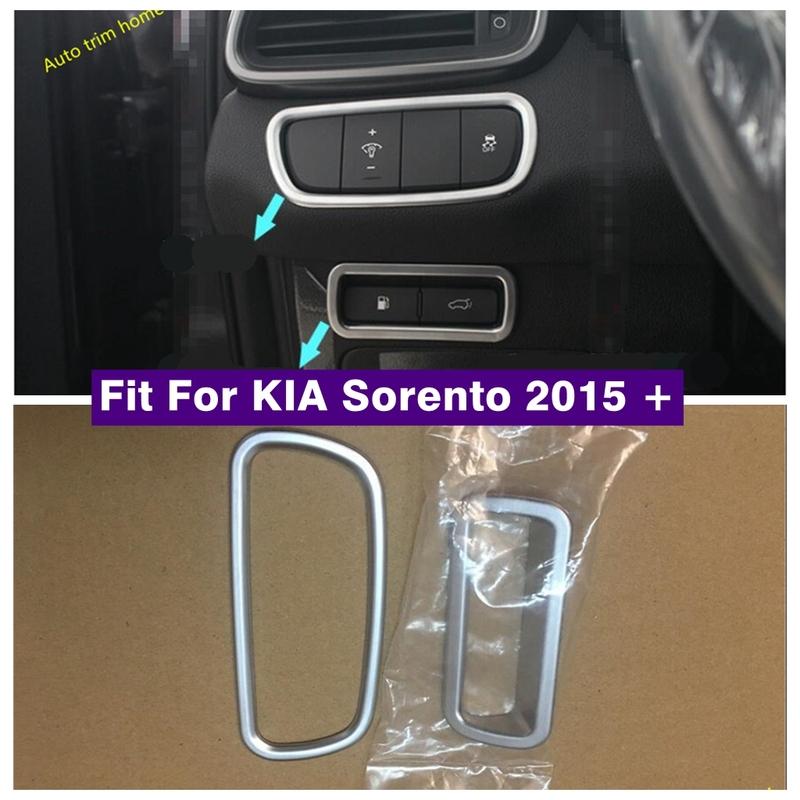 ABS Fuel Rear Trunk Lights Lamps Switch Button Control Panel Cover Trim Fit For KIA Sorento 2015 - Interior Accessories