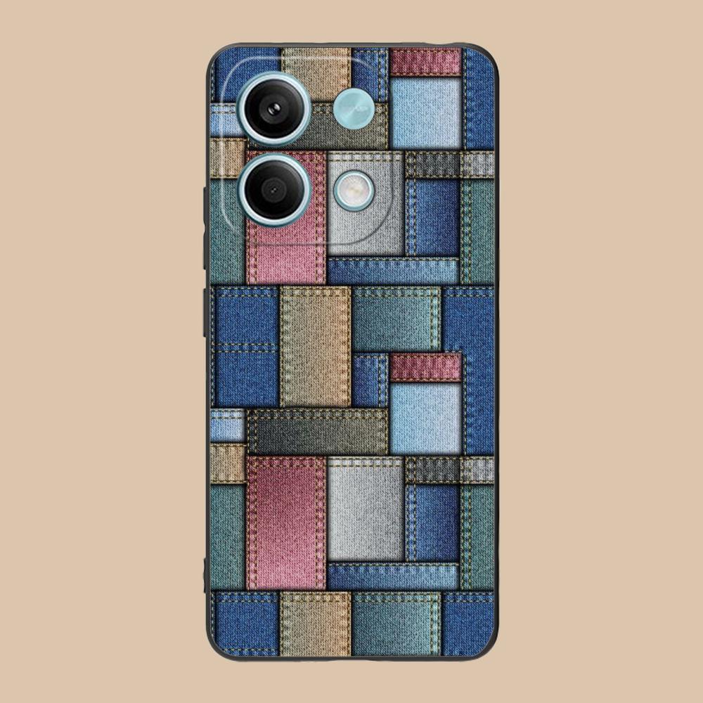 Jeans Texture Mobile Phone Case for POCO F7 F6 F5 F4 F3 F2 Pro GT C75 C71 C65 C61 C40 Pro Ultra Colorful Printing Cover Pretty
