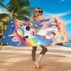 1pc Cute Rainbow Unicorn Beach Towel Pink Bow Design Super Absorbent Suitable for Beach Vacation Pool Summer Gift for Friends