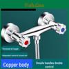 Allcopper And Handle Dual Shower Bath Faucet With Hotcold Mixer Valve