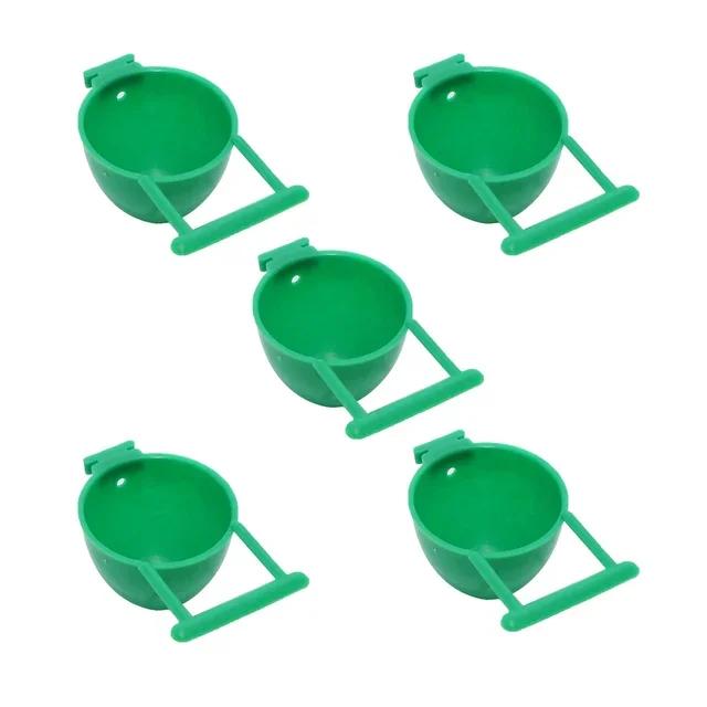 

5Pcs Bird Parrot Feeder Fruit Egg Container Holder Cage Hanging Pet Bird Supplies Feed Box 100% Brand New And High Quality зелёный