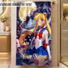 Beach TowelSailor Moon Custom Name Text Personalized Soft Towel for Beach Pool Indoor Home Decor Gift