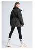 Women's Mid-Length Down Cotton Jacket - 2025 Winter European & American Style, Padded Outerwear