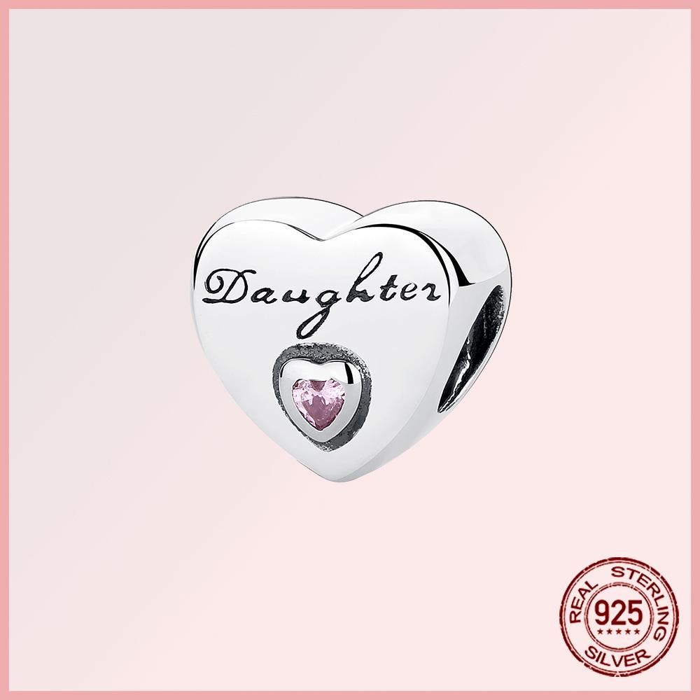 Funkelnde Familie Herz Engelsflügel Pavé Kupfer Anhänger Charms Passen Original Armband Perlen Schmuck Geschenk DIY