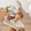 Fashion Comemore Women Sandals 2025 Summer New Fashion Mesh Wedge Heeledd Sandal Casual Espadrilles Fashion Platform Sandalias Femininos