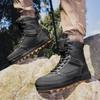 Fashion Mountaineering Hiking Desert Waterproof Work Safety Shoes Ankle Boots 2025 New Men's Outdoor Boots Lace-Up Men's Motocross Boots