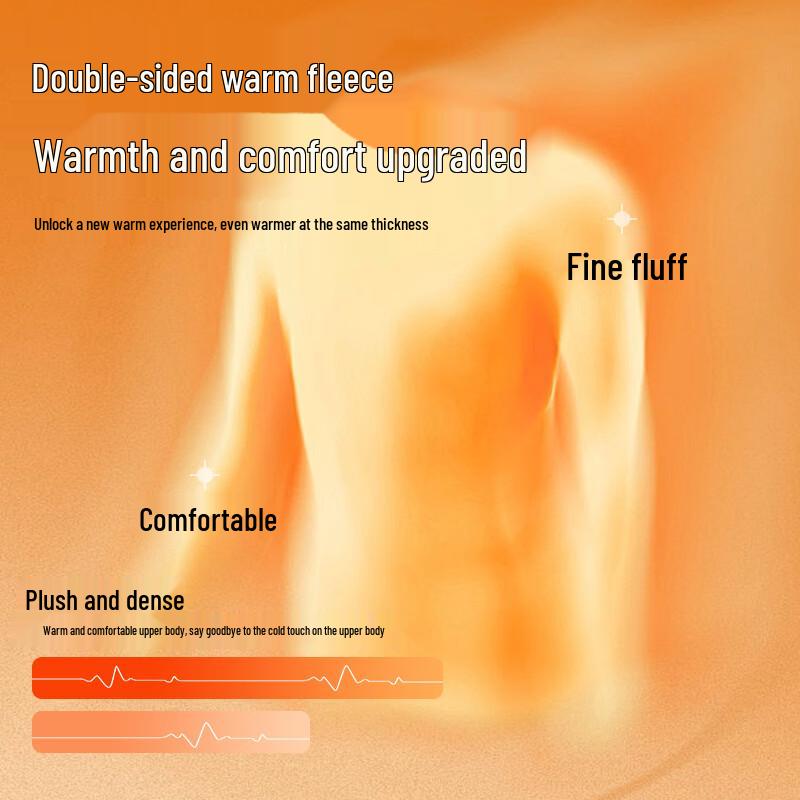 Jeanswest Men's Thermal Fleece-Lined Long Sleeve Baselayer