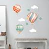 Yousheng 9 Pcs Hot Air Balloon Wall Decor with Clouds Stars Boho Wooden Nursery Wall Art Sign for Living Room Kids Bedroom Hallway Playroom Classroom