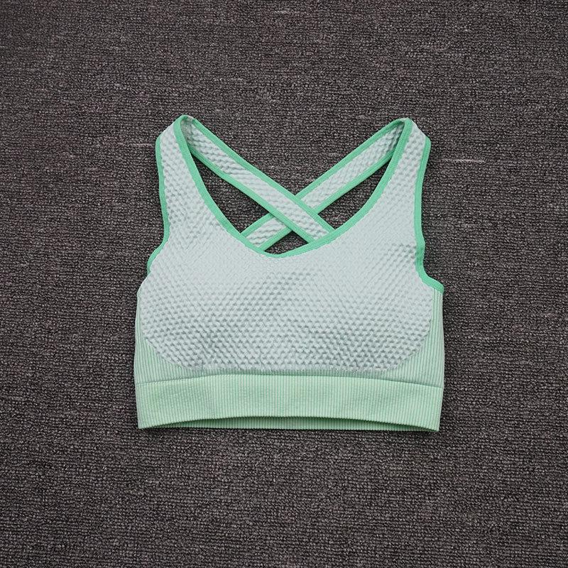 Seamless Yoga Set: Shockproof Sports Bra, Zipper Top, Quick-Dry High-Waist Hip-Lifting Pants