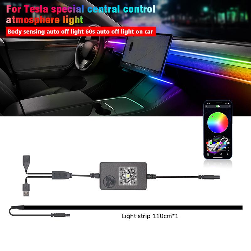 Tesla Y/3 Air Vent RGB Ambient Light Strip for Display Screen & Center Console