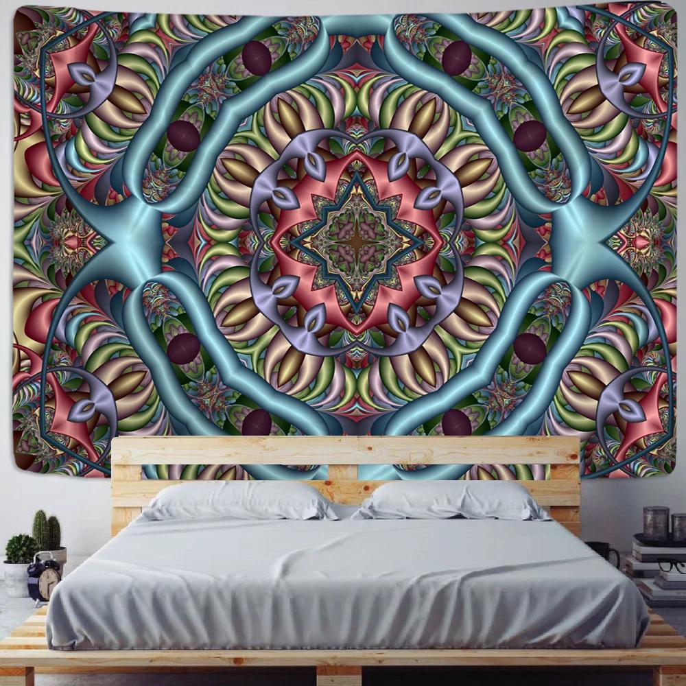 Indian Mandala Tapestry Wall Hanging Sandy Beach Throw Rug Blanket Camping Tent Travel Mattress Bohemian Sleeping Pad Tapestries