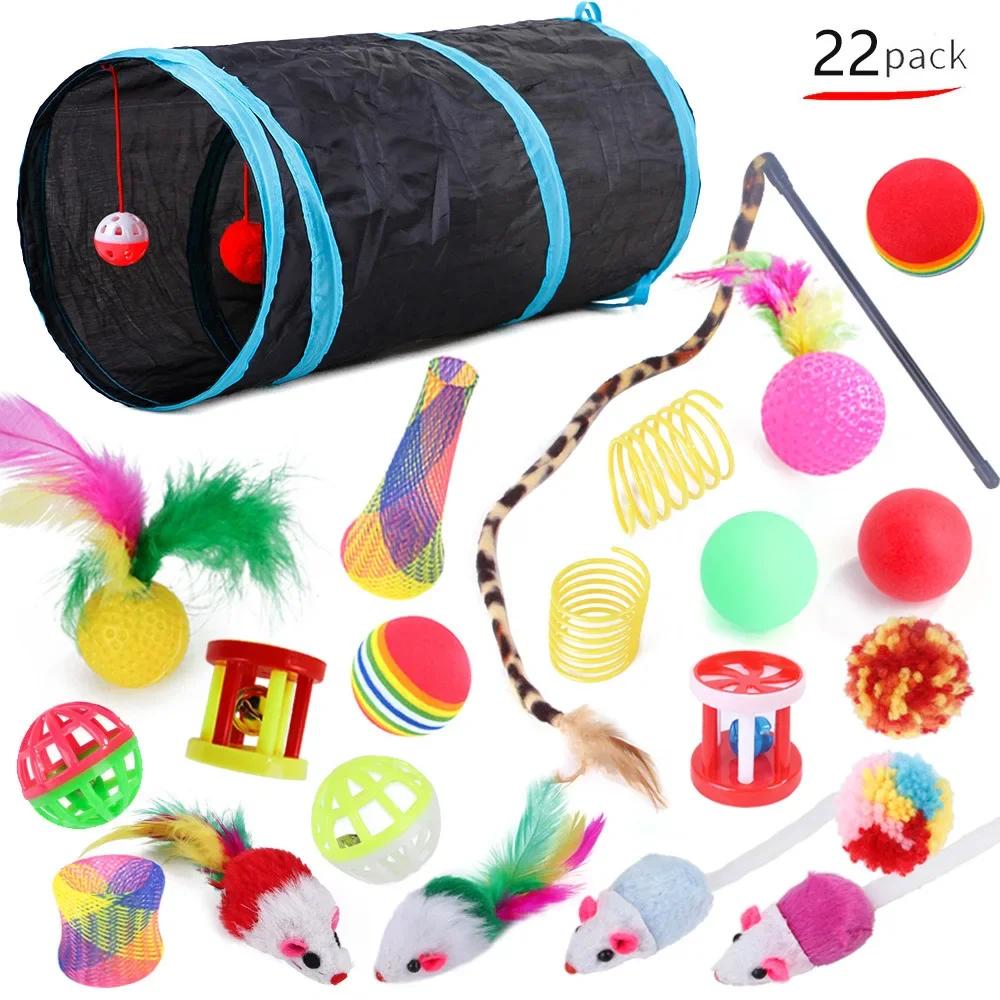 Katzenspielzeug, Bälle in Mausform, faltbar, für Katzen und Kätzchen, Spieltunnel, Chat, lustiges Katzenzelt, Mauszubehör, Simulationsfisch, Katzenzubehör