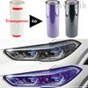 TPU PPF Smart Photochromic Headlight Protection Film Anti-scratch Self-healing White to Purple to Black Color Changing Sticker