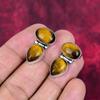 Tiger Eye Handmade Gemstone Earrings, 925 Solid Sterling Silver Earrings Antique Jewelry, For Engagement Gift