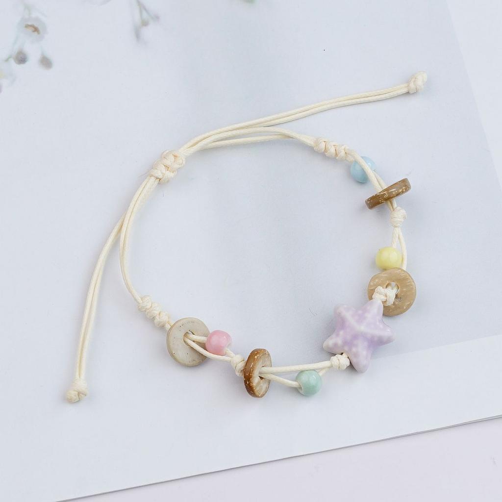 Source of Origin Braided Ceramic Bracelet Design Sweet Literary Ocean Conch Hand Rope