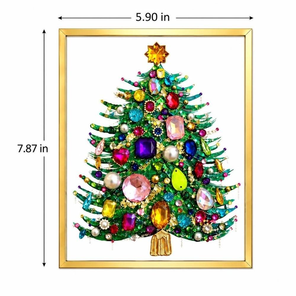 1 Set Gem Art Weihnachtsbaum Kunst-Kit DIY Feiertagsbastelset Baumdekoration Set Weihnachtsbasteln