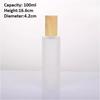 Wood Grain Frosted Glass Bottle with Pump Spray, Refillable Lotion Cosmetic Container for Travel Serum Essentials