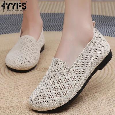 Scarpe Estive da Donna in Rete Traforata Scarpe di Stoffa Sandali Traspiranti a Rete Suola Morbida Scarpe con Superficie Morbida alla Moda e Versatili