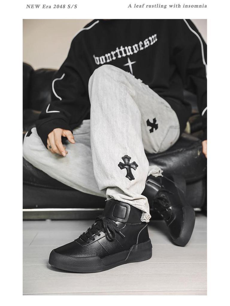 Men's 2025 Autumn High-Top Casual Sneakers - Trendy, Versatile Student Sports Shoes