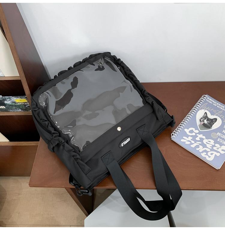 Průhledná taška přes rameno Studentská taška Crossbody Roztomilá dámská kabelka s velkou kapacitou