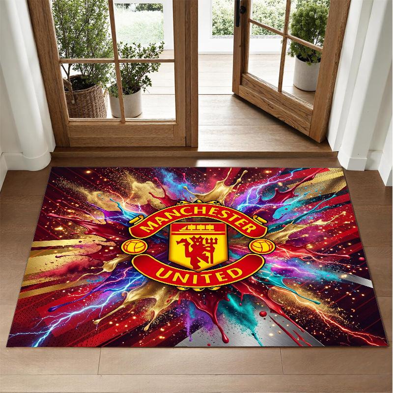 Manchester United Design Kristall Samt Teppich Weiche Dekorative Matte für Schlafzimmer Eingang