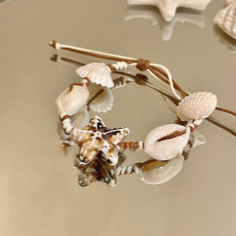 

Жемчуг натуральный камень кристалл керамический бисерный браслет морская звезда ракушка стиль для отпуска на море модные универсальные темпераментные украшения