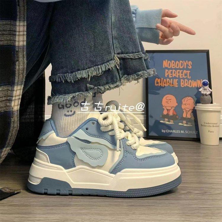 Small Wing Shoes Female Student Little White Shoes Autumn New Women's Shoes Niche Versatile Board Shoes Women