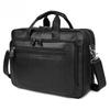 Jiamida Genuine Leather Men's 17" Briefcase - Casual Large Conference & Computer Handbag