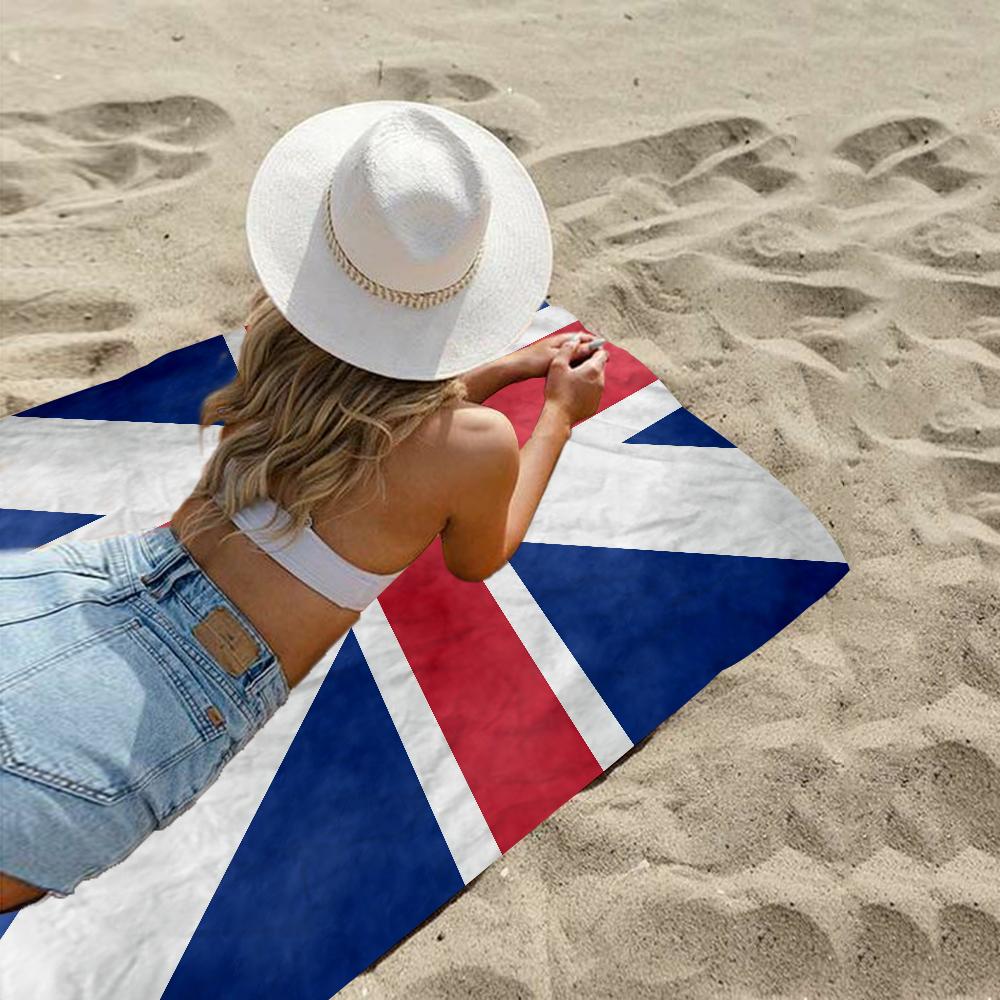 UK England Flagge Große Mikrofaser Strandtücher Schnelltrocknendes Handtuch Sandstrandtücher Poolhandtuch für Reisen Schwimmbad Yoga