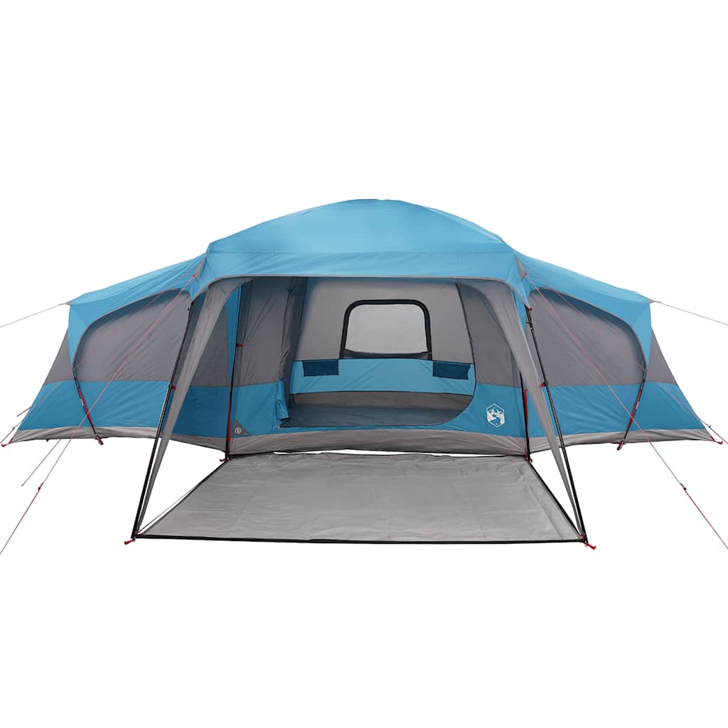 Family Tent with Porch 9 Person Capacity Blue Waterproof