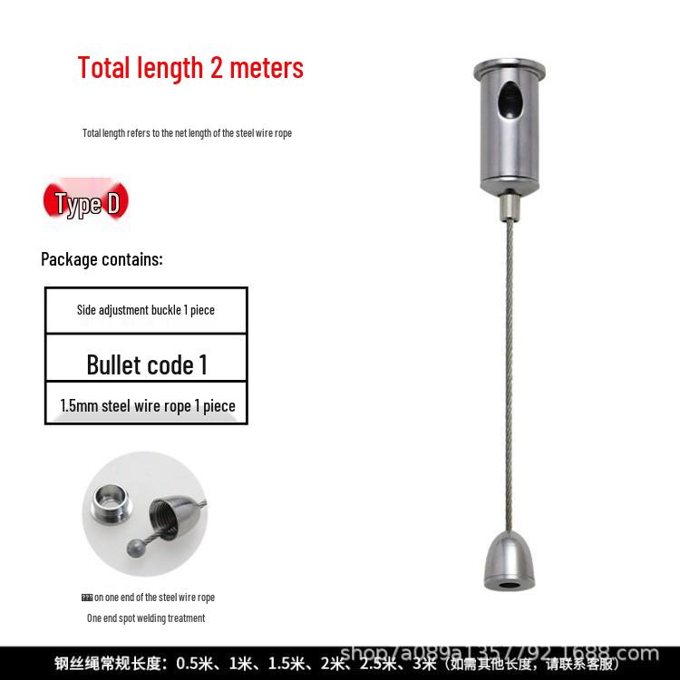 Acrylic Board and Picture Hanging Steel Wire Rope with Tag Fastening