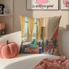 Art Magazine TThe NNew Yorker Cushion Cover Pillowcase Short Plush Invisible Zipper Room Sofa Cushion Cover