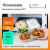 100-Pack Disposable Square 5-Compartment Plastic Meal Prep Containers with Lids (1500ml)