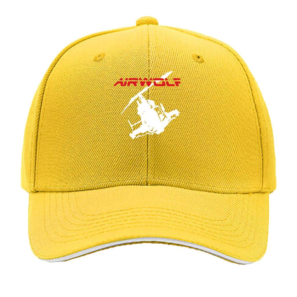Airwolf Design with a Helicopter Symbol, Celebrating a Classic TV Series and Its Iconic Elements Sandwich Baseball Cap