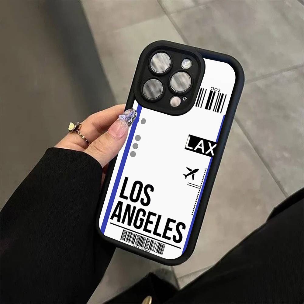 Funny World City Tourist Ticket Soft Silicone Case For Iphone 17 Air 16 15 14 13 12 11 Pro Max Plus Shockproof TPU Phone Cover