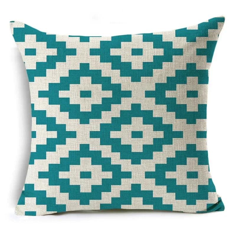 Creative Simple Geometry Cushion Cover Modern Office Car Waist Cushion Bedroom Living Room Decorative Pillowcase 45*45Cm