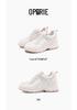 Red Dragonfly Women's White Leather Dad Shoes - Thick Sole, Hidden Height, Non-Slip Casual Sports Shoes for Autumn