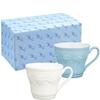 Brand official gift wrapping imported product. Wedgwood Festivity mug 350ml pair set (2 pieces) ivoryblue mugs ceramic Christmas present wedding
