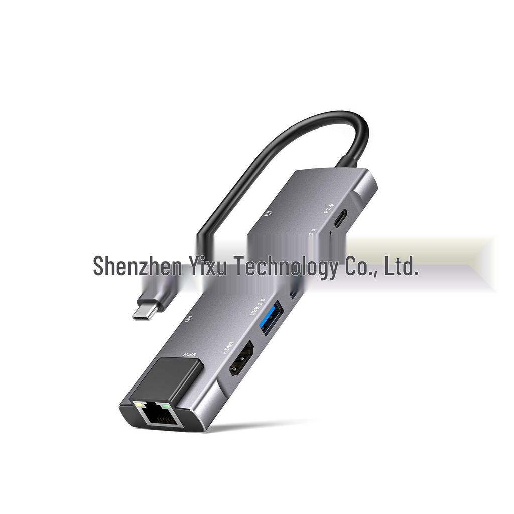 9-in-1 USB 3.0 Docking Station with HDMI Hub & Network Card Converter for Type-C Laptops