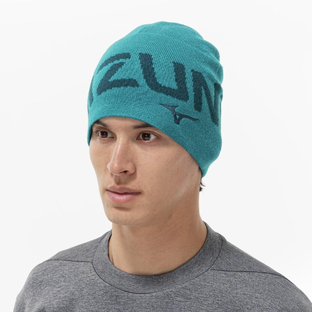 Mizuno Breath Thermo Knit Training Size 32JWC504 Cap, Heat-Retaining Material, Wear, Unisex, Turquoise,