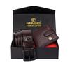 Gift for Men Combo - Genuine Leather Wallet and Belt Combo Box - Leather Belt- Birthday Special & Unique Gift Ideas