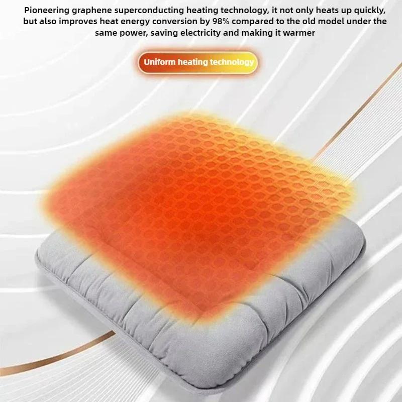 New Car Heated Seat Cushion Winter Plush Seat Cushion Quick-Heating For Car, Home, 12V USB Electric Heating Single Pad