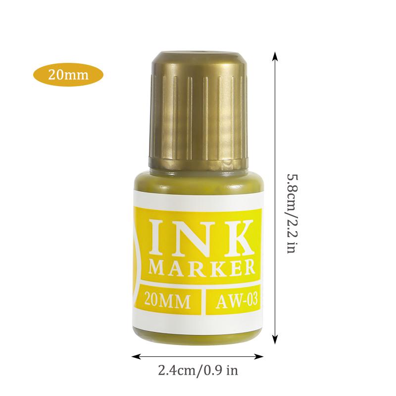 1 Box 22cc White Markers Ink Oil-Based Waterproof Non-Erasable Non-Fading Special Refiller Fluids for White Paint Pens