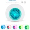 Round Colorful Backlight LED Time Date Temperature Display Snooze Alarm Clock