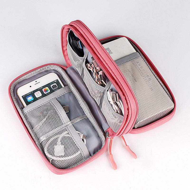 Data Cable Storage Bag, Portable Multi-function Digital Power Bank, Hard Disk, Headphone Storage,