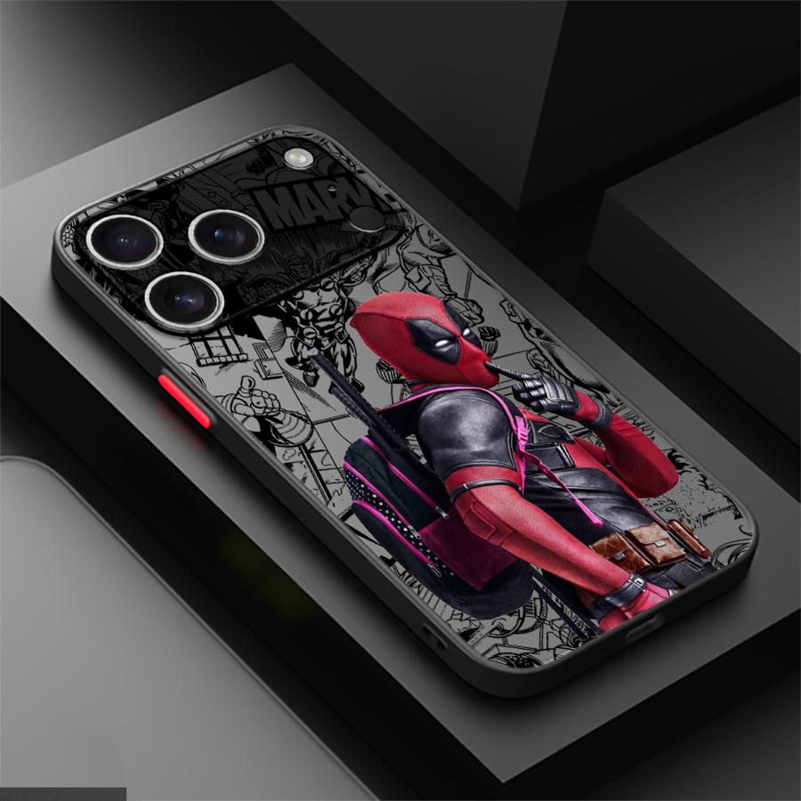 Marvel Deadpool Case for iPhone 17 Pro Max 14 16 Plus XS XR 11 7 8 SE 13 Mini 15 12 Air 17e Back Phone Cover