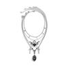 5Pcs Love Wing Net Red Cold Wind Simple Necklace Female Hip Hop Sweater Chain Sword-shaped Clavicle Chain Accessories