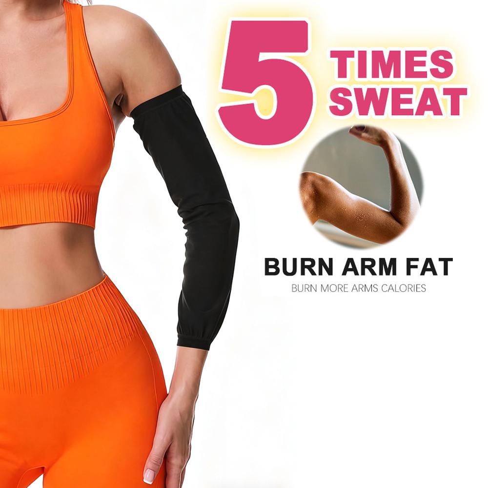 1Pair Women'S Arm Trimmers Compression Sleeve Sweat Bands Slimmers For Workout Sport