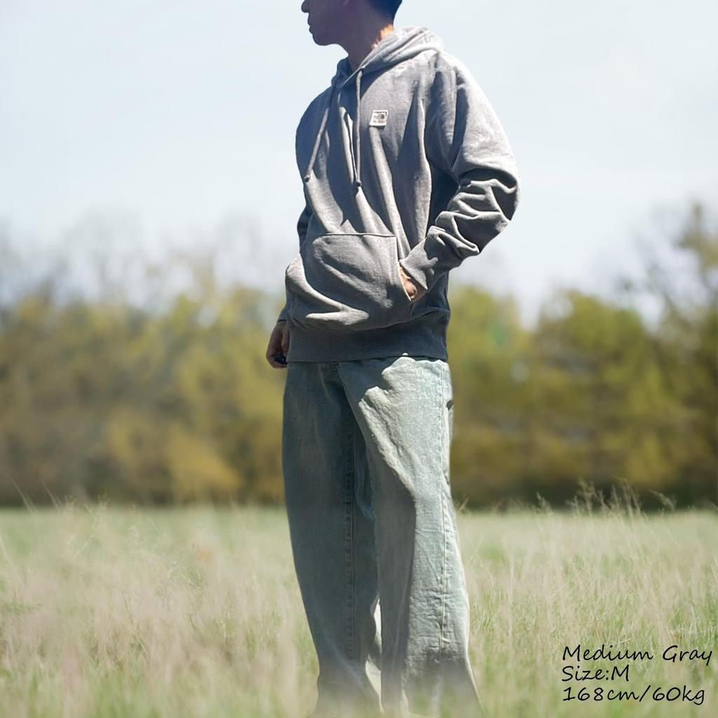 The North Face Heritage Patch Simple Gray with Size XL Men's Hoodie, One-Point Logo, [Used]